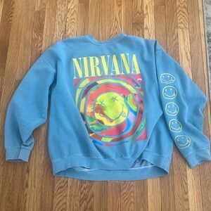 nirvana blue crew neck (urban outfitters)